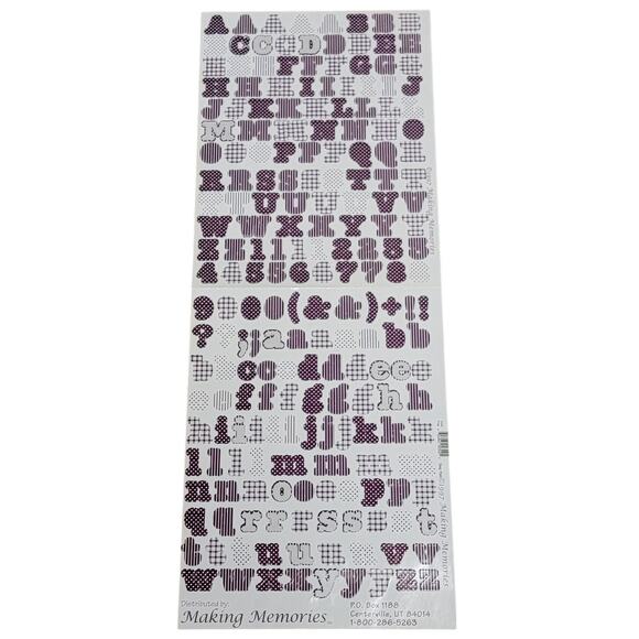 Making Memories Creative Letters ABC Stickers x 4 Funky Black Multi Scrapbooking - Picture 2 of 10